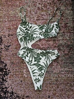 l*space Eclipse One-Piece Bitsy with Green Tropical Print